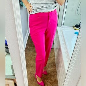 Jones New York Hot Pink Straight Leg Pants